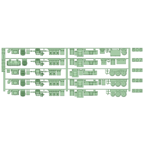 NS35-22：320系+500系506F更新車(5連)床下機器【武蔵模型工房 Nゲージ鉄道模型